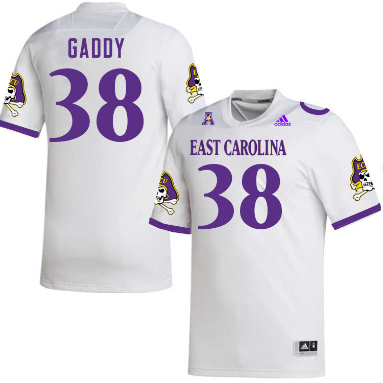 #38 Miles Gaddy East Carolina Pirates College Football Jersey Stitched-White